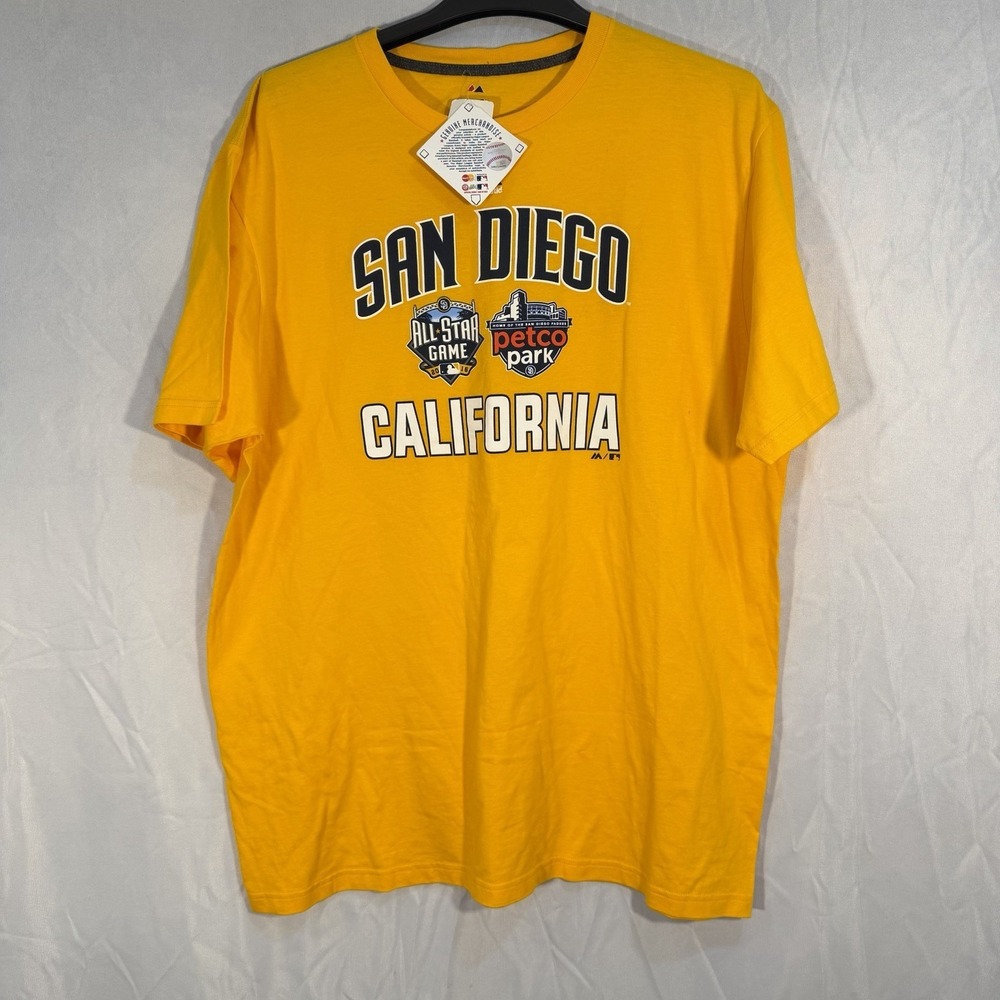 MLB All Star Game San Diego CA. Crew Neck T Shirtโ Yellow New Size XL Mens